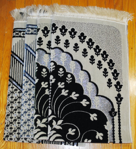 Turkish Prayer Mat - Thick with Silver Thread